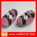Shoes factory wholesale genuine cow leather red owl embroidered baby winter shoes